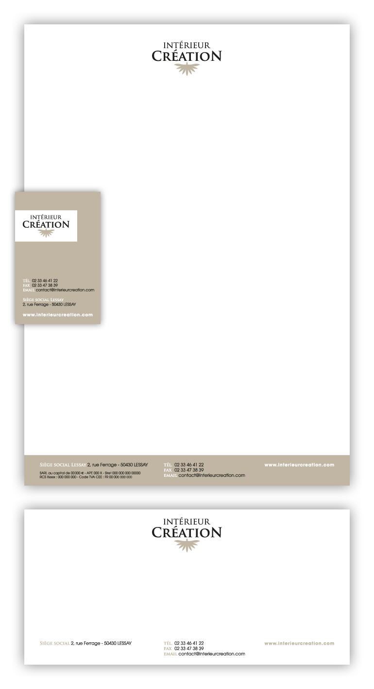 Création logotype charte graphique papeterie