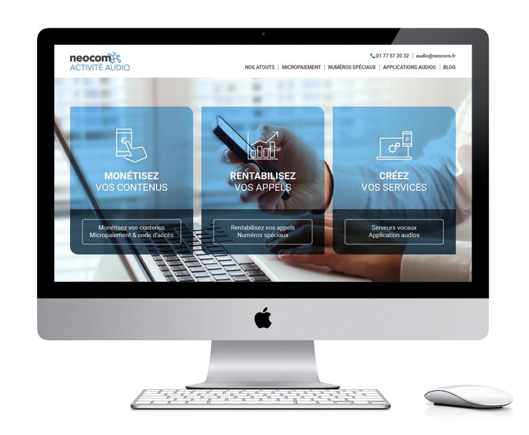 Webdesign pour un service de télécommunication