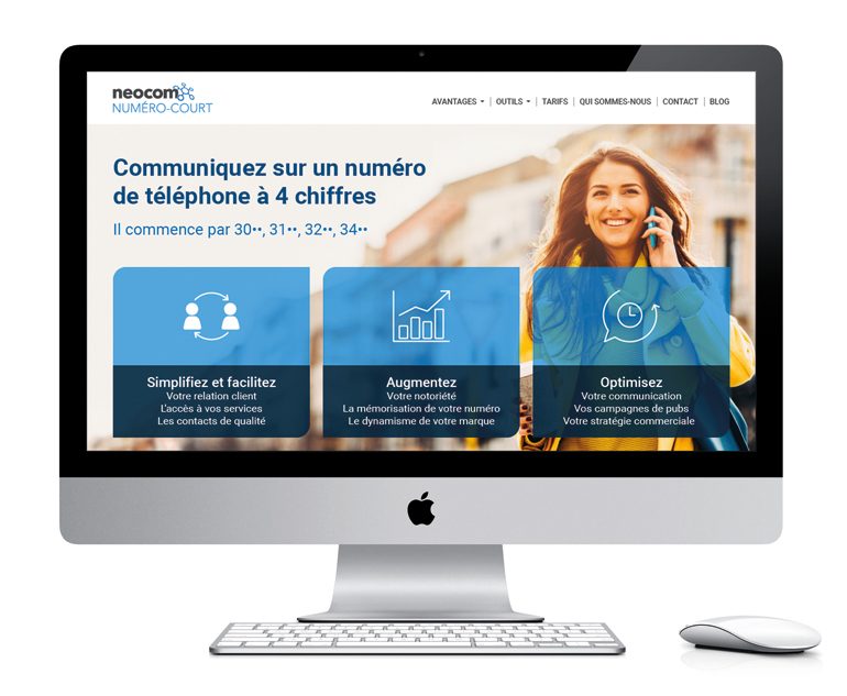 Webdesign pour un service de télécommunication